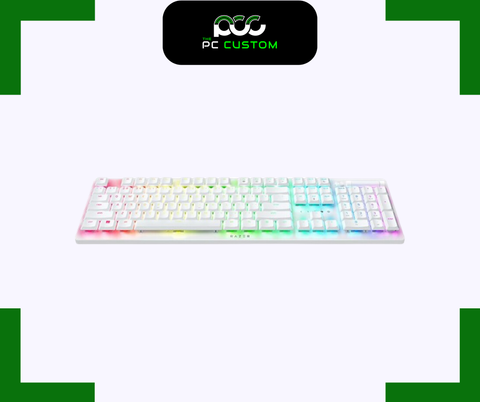  BÀN PHÍM CƠ RAZER DEATHSTALKER V2 PRO - WHITE EDITION - CLICKY PURPLE SWITCH 