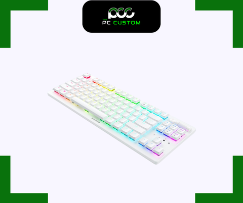  BÀN PHÍM CƠ RAZER DEATHSTALKER V2 PRO TENKEYPESS - WHITE EDITION - CLICKY PURPLE SWITCH 