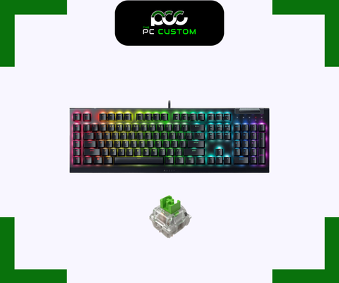  BÀN PHÍM CƠ RAZER BLACKWIDOW V4 X HYPERSPEED - GREEN SWITCH/YELLOW SWITCH 