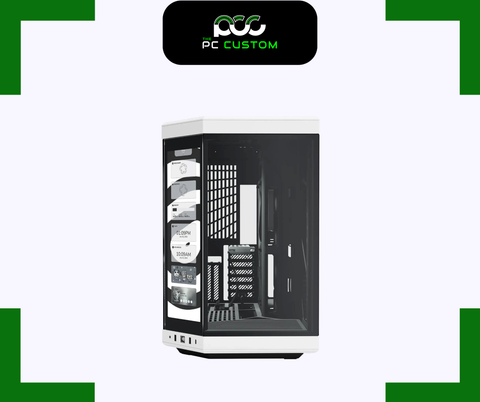  CASE HYTE Y70 BLACK WHITE 3FAN, RISER CABLE 4.0 