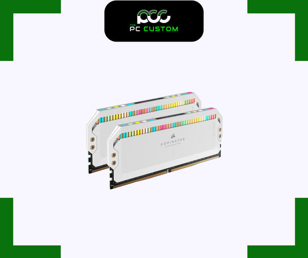  RAM CORSAIR DOMINATOR PLATINUM RGB 64GB (32GBx2) 5200MHz DDR5 WHITE 