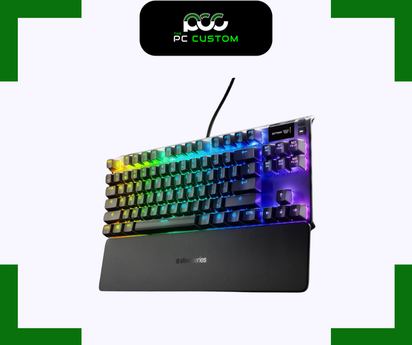  BÀN PHÍM GAMING APEX 7 TKL BLUE SWITCH + KÊ TAY STEELSERIES 