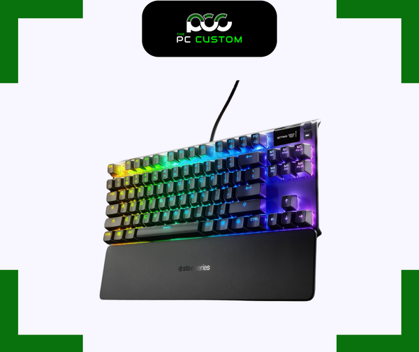  BÀN PHÍM GAMING APEX 7 TKL RED SWITCH + KÊ TAY STEELSERIES 