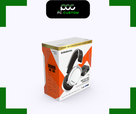  TAI NGHE GAMING KHÔNG DÂY ARCTIS PRO WIRELESS KÈM GAMEDAC MÀU TRẮNG STEELSERIES 