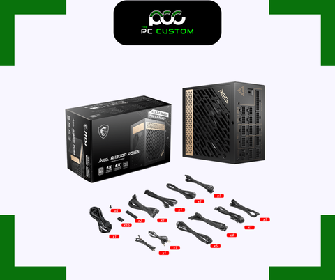  PSU MSI MEG Ai1300P 1300W PCIE 5.0 80 PLUS PLATINUM FULL MODULAR 