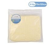  L'ANGE - KHĂN TẮM VẢI BÔNG 6 LỚP VÀNG 70X120 