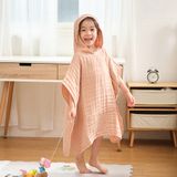  L'ANGE ÁO CHOÀNG TẮM 6 LỚP CÓ NÓN CHO BÉ 50x55cm - MÀU TRẮNG (SIZE S) 