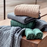  L'ANGE KHĂN TẮM VẢI BÔNG 6 LỚP NÂU 70X120 