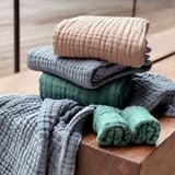  L'ANGE KHĂN TẮM VẢI BÔNG 6 LỚP NÂU 70X95 