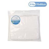  L'ANGE - KHĂN TẮM VẢI BÔNG 6 LỚP TRẮNG 70X95 