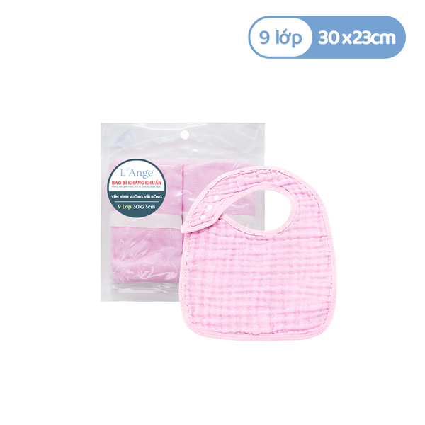  L'ANGE YẾM HÌNH VUÔNG VẢI BÔNG 9 LỚP 30x23cm - MÀU HỒNG (SET 2 CÁI) 