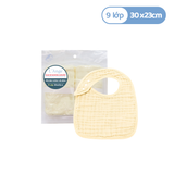  L'ANGE YẾM HÌNH VUÔNG VẢI BÔNG 9 LỚP 30x23cm - MÀU VÀNG (SET 2 CÁI) 