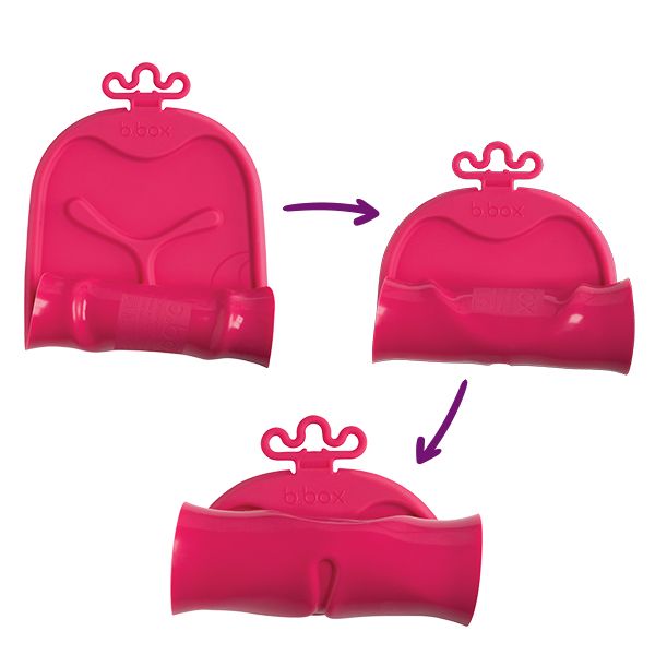  B.BOX KHAY ĂN DẶM CUỘN TRÒN KÈM MUỖNG TIỆN LỢI CHO BÉ - MÀU HỒNG 