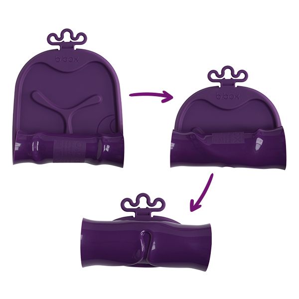  B.BOX KHAY ĂN DẶM CUỘN TRÒN KÈM MUỖNG TIỆN LỢI CHO BÉ - MÀU TÍM 