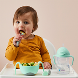  B.BOX BỘ MUỖNG NĨA NGỘ NGHĨNH CHO BÉ TẬP ĂN DẶM - XANH LÁ PASTEL (KÈM HỘP ĐỰNG TIỆN LỢI) 
