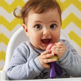  B.BOX TÚI NHAI SILICONE CHỐNG HÓC CHO BÉ - MÀU TÍM 