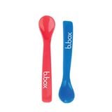  B.BOX MUỖNG CHO BÉ TẬP ĂN DẶM - BỘ ĐÔI ĐỎ XANH 