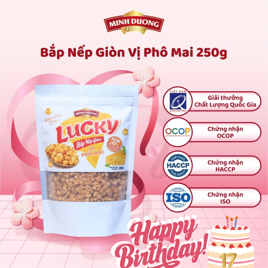 Ngô nếp sấy giòn vị phô mai LUCKY