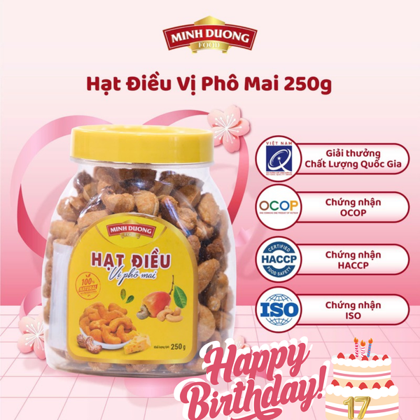 Hạt điều rang muối Minh Dương 250g