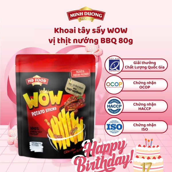 Khoai tây sấy WOW vị thịt nướng