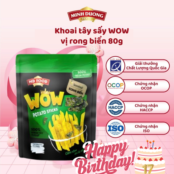 Khoai tây sấy WOW vị rong biển