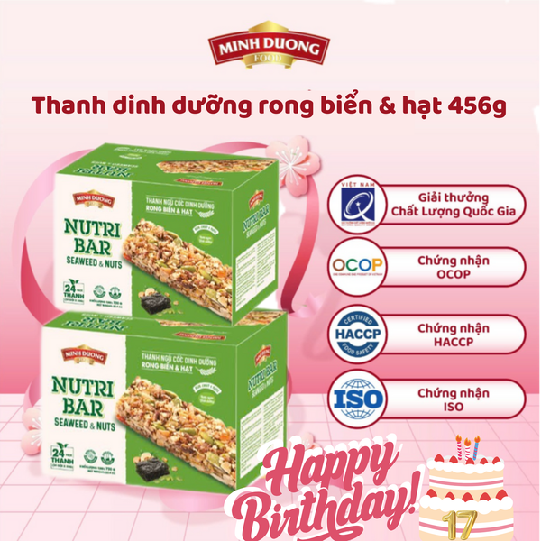 Thanh dinh dưỡng rong biển & hạt 456g