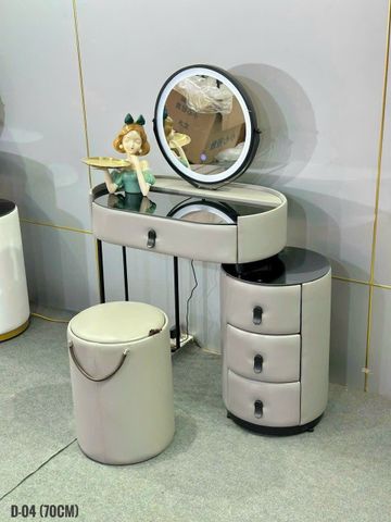 Bàn trang điểm nhập khẩu ALIBTDNK-01 (Gồm gương đèn led và ghế)