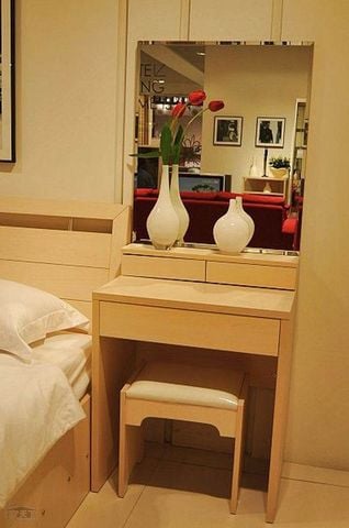 Bàn trang điểm hiện đại ALIBTD-1107 (Gồm gương cố định và ghế)
