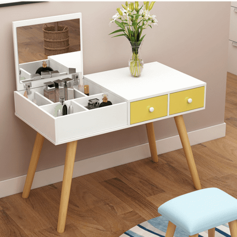 Bàn trang điểm hiện đại ALIBTD-1108 (Gồm gương gập và ghế)