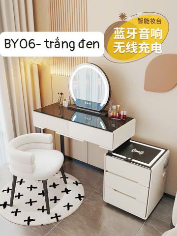 Bàn trang điểm nhập khẩu ALIBTDNK-12 (Gồm gương đèn led và ghế)