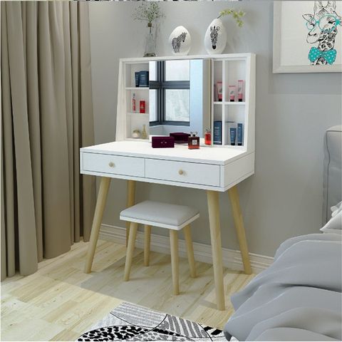 Bàn trang điểm hiện đại ALIBTD-1138 (Gồm gương cố định và ghế)