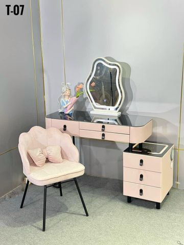 Bàn trang điểm nhập khẩu ALIBTDNK-14 (Gồm gương đèn led và ghế)