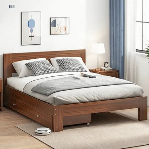 Giường ngủ ALIGN-1038 (Gồm thoạ kéo) gỗ tự nhiên