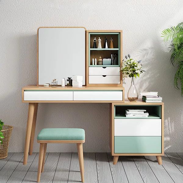 Bàn trang điểm hiện đại ALIBTD-1039 (Gồm gương cố định và ghế)