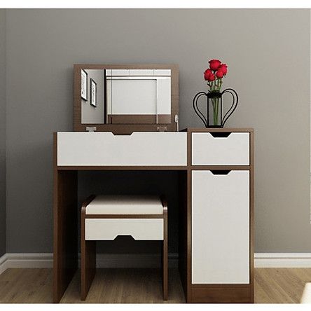 Bàn trang điểm hiện đại ALIBTD-1074 (Gồm gương gập và ghế)