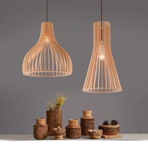 Đèn gỗ thả trần WDTT0086