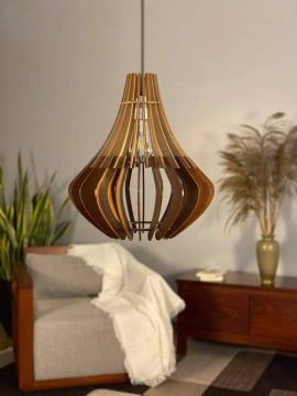 Đèn gỗ thả trần WDTT001