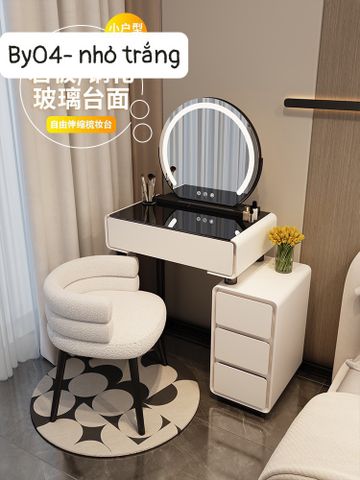 Bàn trang điểm nhập khẩu ALIBTDNK-18 (Gồm gương đèn led và ghế)