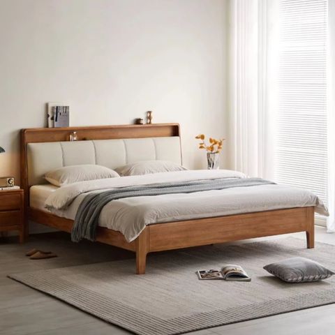 Giường ngủ gỗ tự nhiên ALIGT - 1201