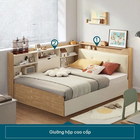 Giường ngủ gỗ tự nhiên ALIGT - 1218