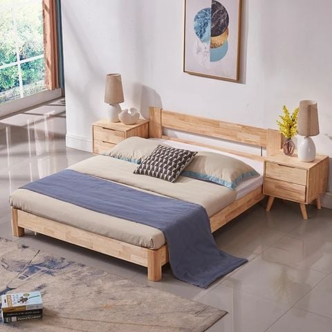 Giường ngủ gỗ tự nhiên ALIGT - 1220