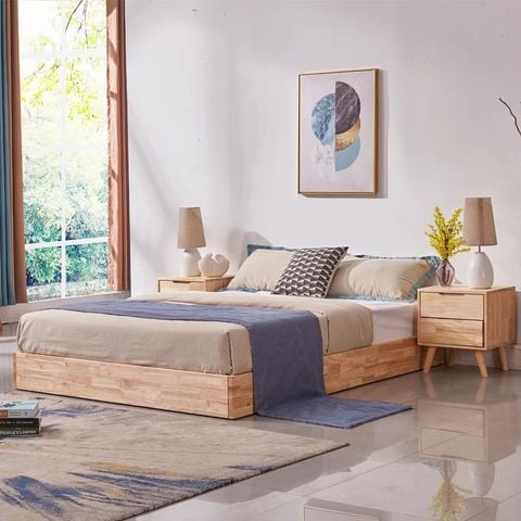 Giường ngủ gỗ tự nhiên ALIGT - 1221