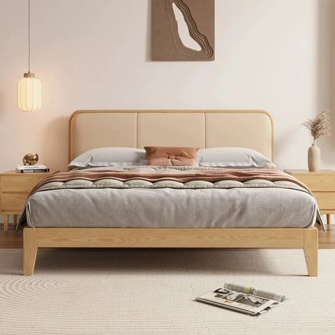 Giường ngủ gỗ tự nhiên ALIGT - 1214