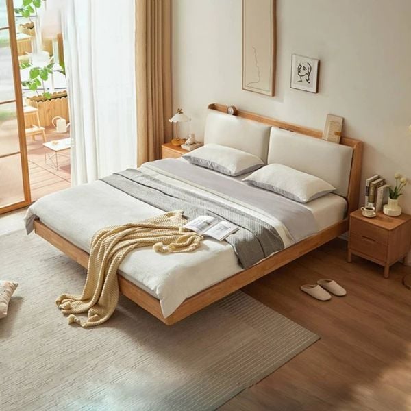 Giường ngủ gỗ tự nhiên ALIGT - 1210