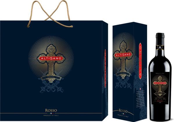 Hộp Quà Rượu Vang Ý Altisano Vino RossoHộp Quà Rượu Vang Ý Altisano ...