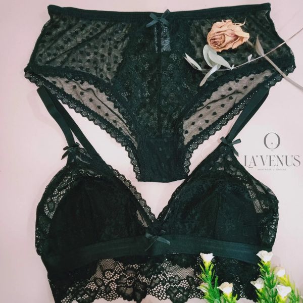 Set nội y Bralette đồ lót ren đệm mỏng không gọng