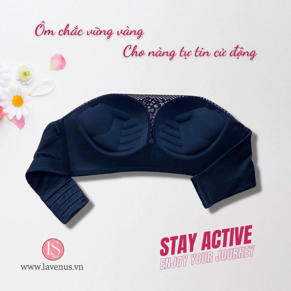 Áo ngực quây ren đệm dày không gọng