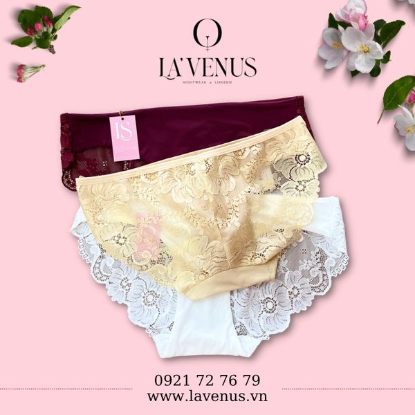 Quần Lót Thun Phối Ren Mỏng LS399