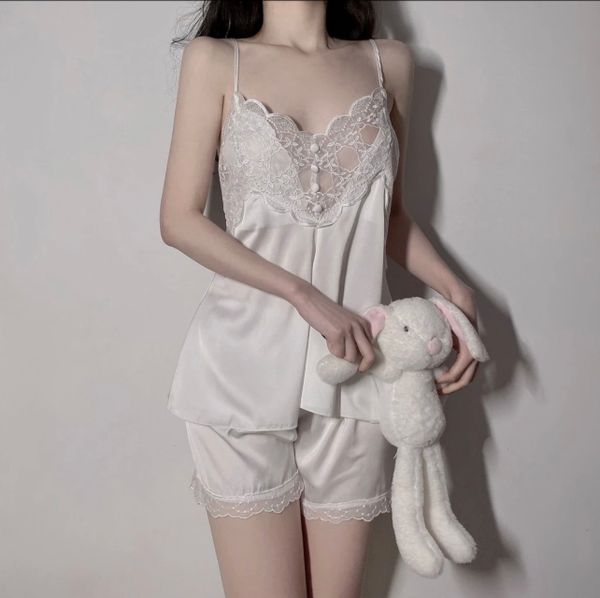  Đồ Bộ Ngủ Lụa Phối Ren ARIAN 