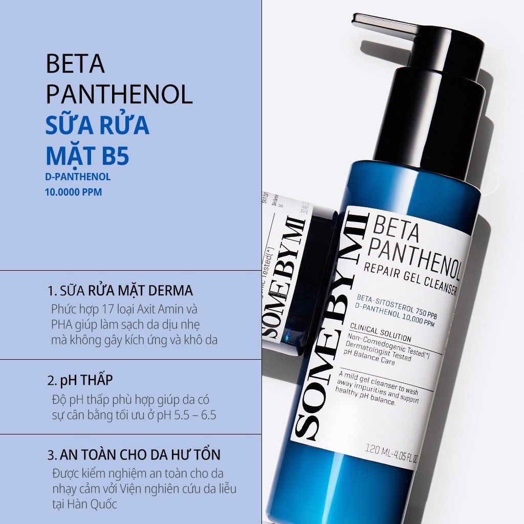  Some By Mi Sữa rửa mặt Beta Panthenol Repair Gel Cleanser 120ml 